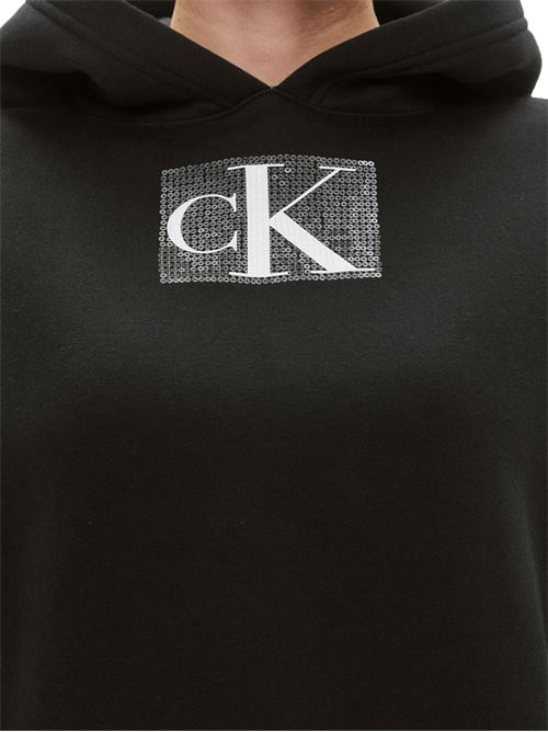 CALVIN KLEIN Felpa Con Logo In Paillettes CALVIN KLEIN | J20J222962BEH